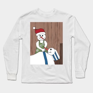 CHRISTMAS Eve Funny Snowman Long Sleeve T-Shirt